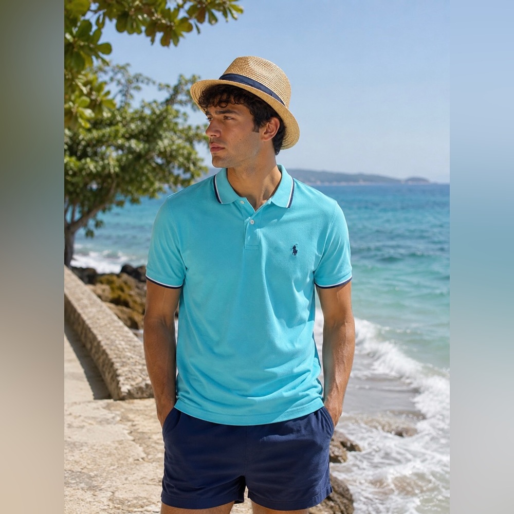 Polo by Ralph Lauren Men's Blue Polo Shirt classic fits
